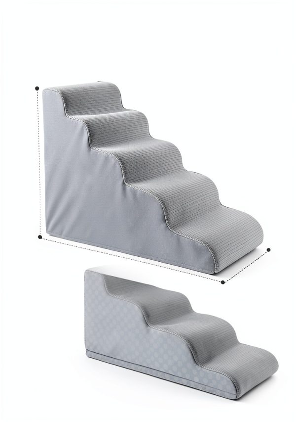 Vfrog Dog Stairs Low Angle Ramp Pet Steps for Small Dogs-5