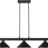 Z-Lite 3 Light Billiard Light Modern Black Pendant-2