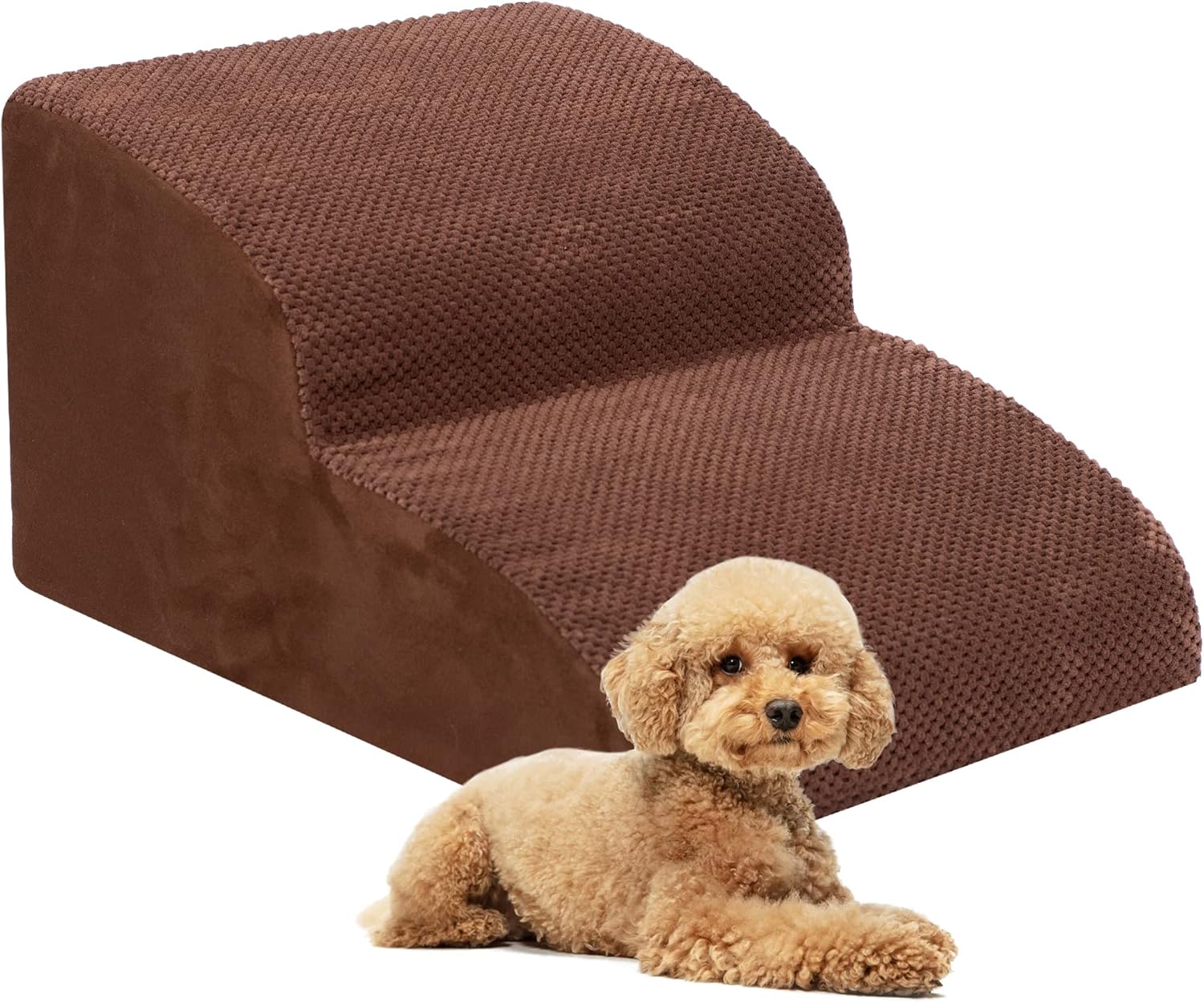 Heeyoo dog stairs in a living room setting