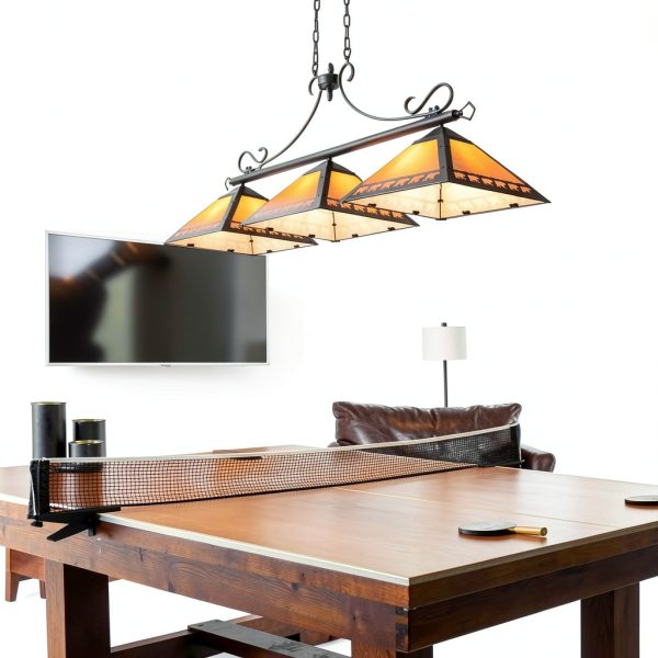 Tochic Billiard Table Light Amber Tiffany Style Dimmable-2