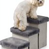 COZY KISS Dog Stairs with Storage Foldable Pet Steps-0