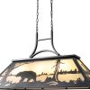 Wellmet Rustic Chandelier Billiard Table Lighting Bear-1