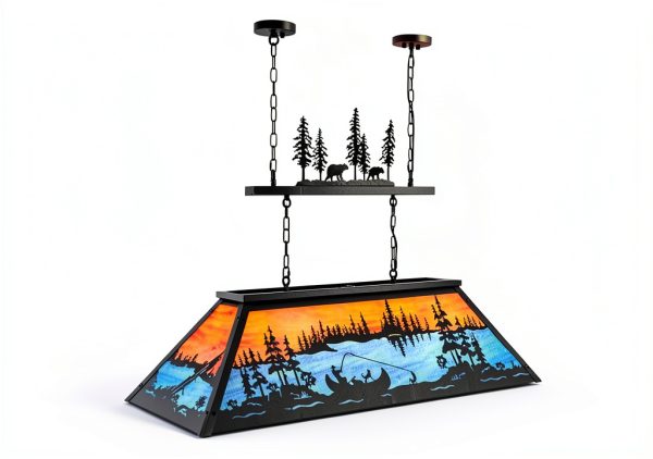 Tochic Billiard Pool Table Light Vintage Fishing Design-2