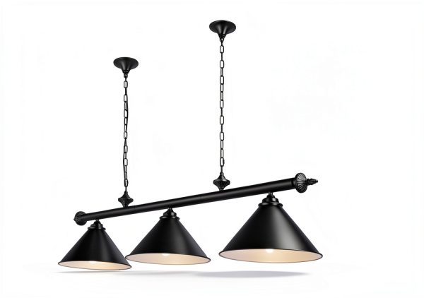 Mirrea Home Pool Table Pendant Light Black 3-Light 4-Light-1