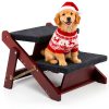 MEWANG Pet Stairs Ramp Convertible Design Wood Construction-0