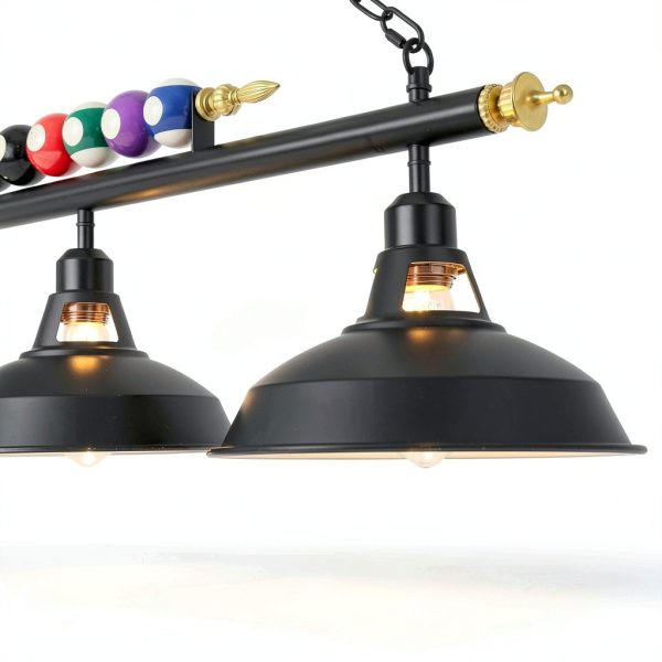 Modern Black Billiard Table Light LED Chandelier Game Room-7