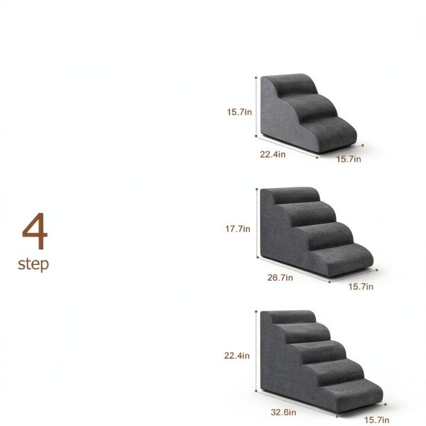 Aodisman Dog Stairs Soft Corduroy Anti-Slip Pet Steps-2
