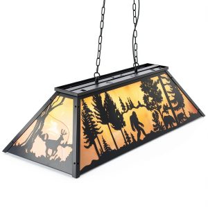 Billiard Table Light Black Bear Gorilla Farmhouse Chandelier-0