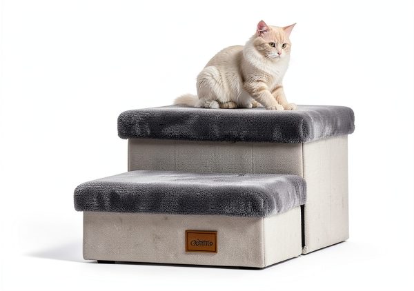 COZY KISS Dog Stairs with Storage Foldable Pet Steps-6