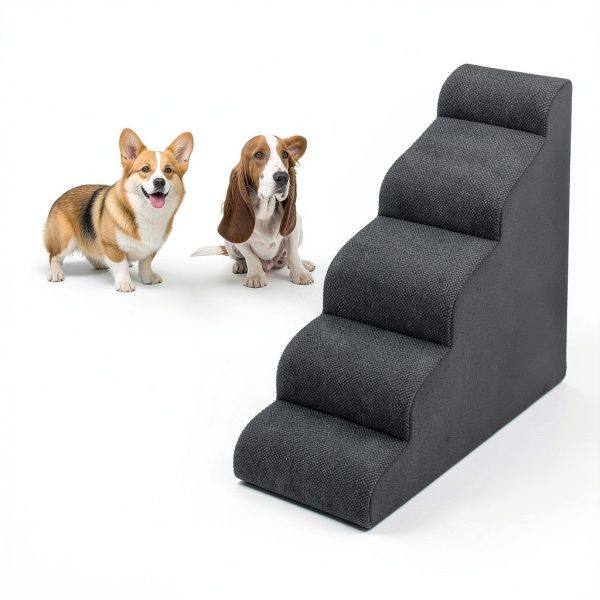 MEJYJEM Dog Stairs High Density Foam Steps Pet Supplies-3