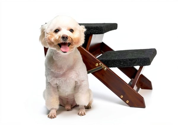 MEWANG Pet Stairs Ramp Convertible Design Wood Construction-8