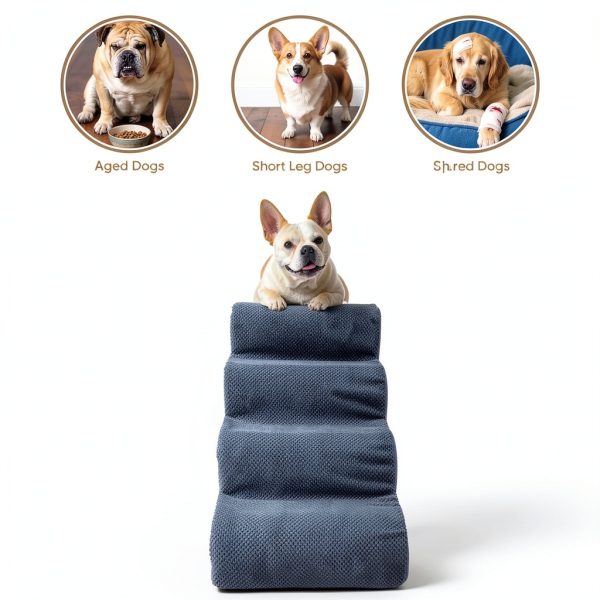 PAWSCRAT Dog Stairs Gentle Slope Sturdy Pet Steps-3