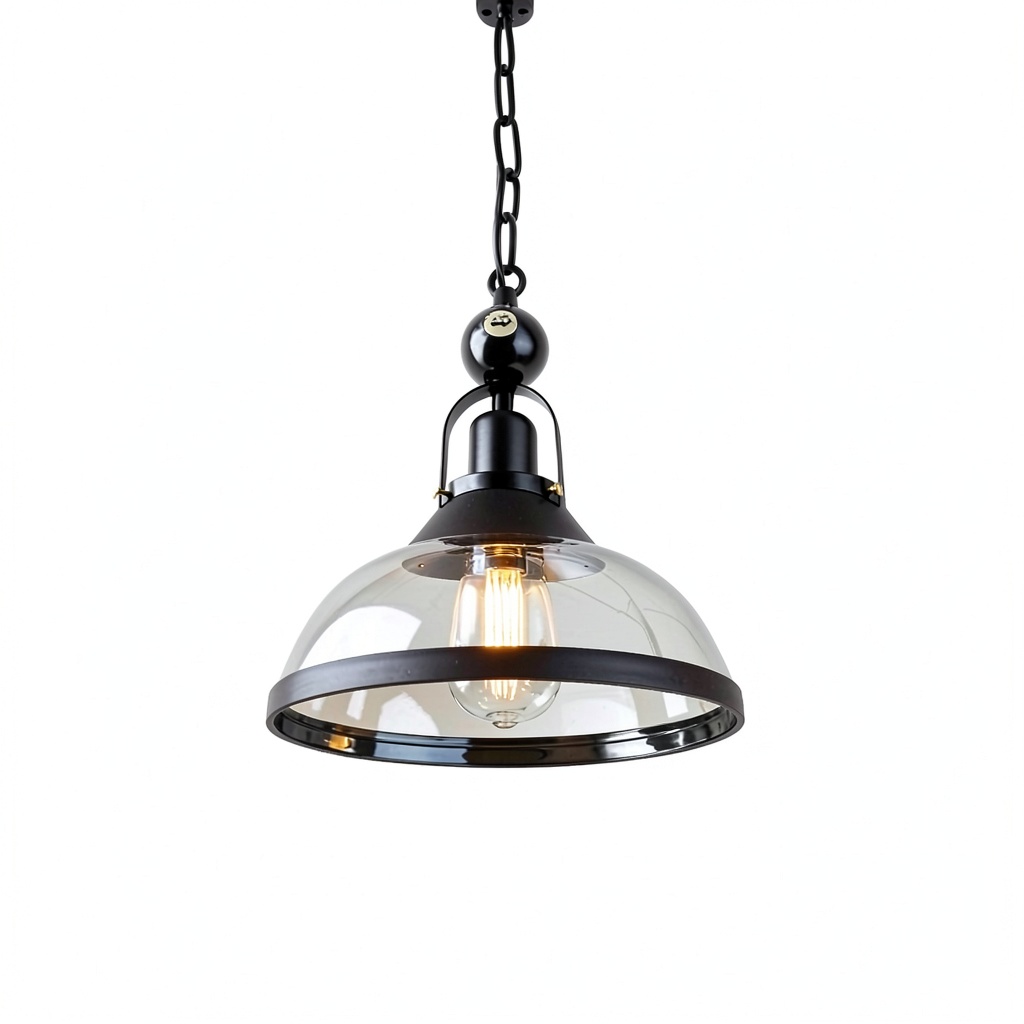 'Bizslink billiard ball light installed above a pool table'