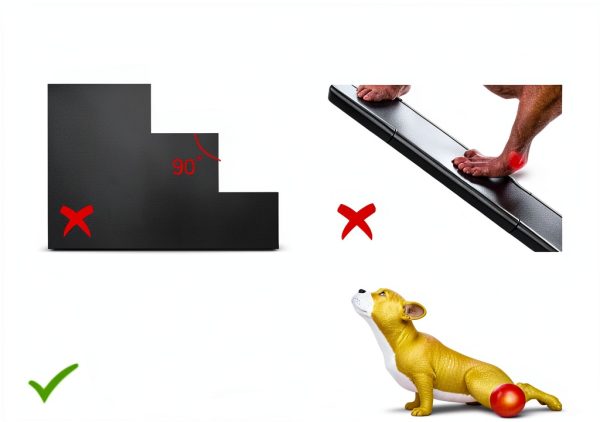 MEJYJEM Dog Stairs High Density Foam Ramp Pet Steps-2
