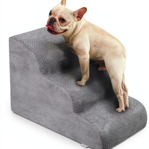 Niubya Dog Stairs Fleece Anti Slip Steps Pet Ramp-0
