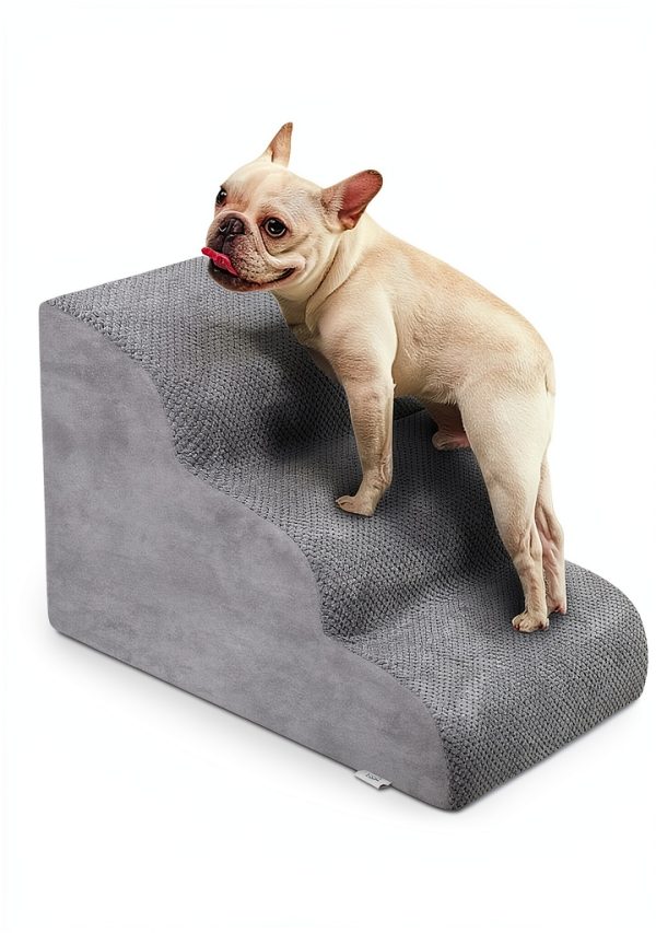 Niubya Dog Stairs Fleece Anti Slip Steps Pet Ramp-0