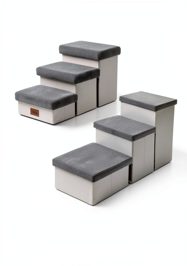 COZY KISS Dog Stairs with Storage Foldable Pet Steps-7