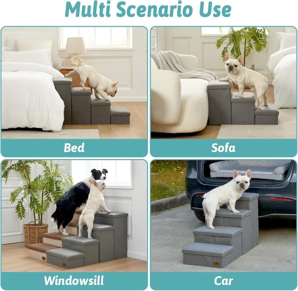 COZY KISS Dog Stairs Storage Steps Joint Support-6
