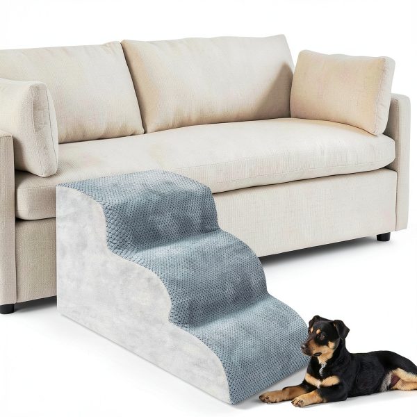 Niubya Dog Stairs Fleece Anti Slip Steps Pet Ramp-6