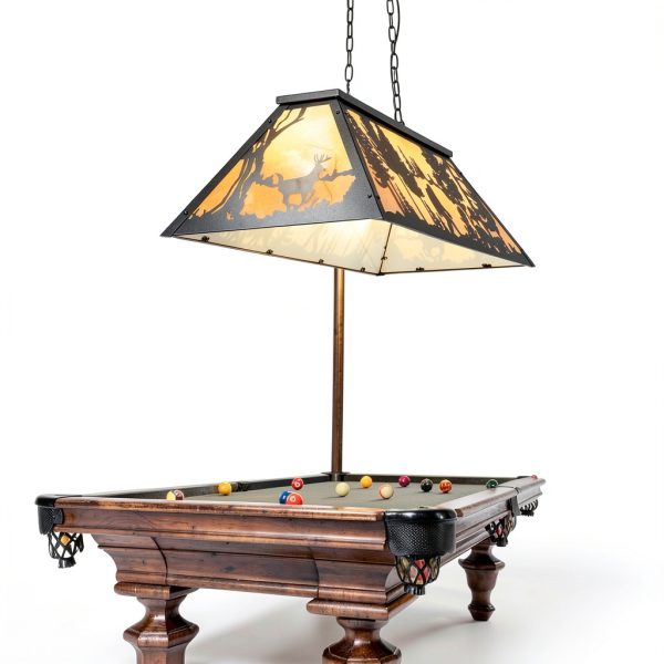 Billiard Table Light Black Bear Gorilla Farmhouse Chandelier-3