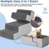 Apollo Pet Stairs Fleece Steps for Small Elderly Dogs-1