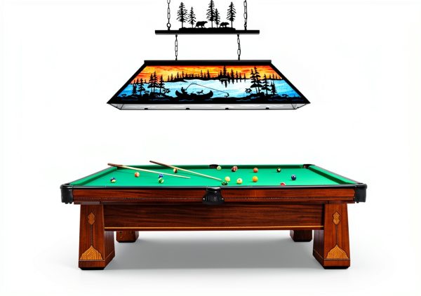 Tochic Billiard Pool Table Light Vintage Fishing Design-1