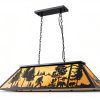 Billiard Table Light Black Bear Gorilla Farmhouse Chandelier-7