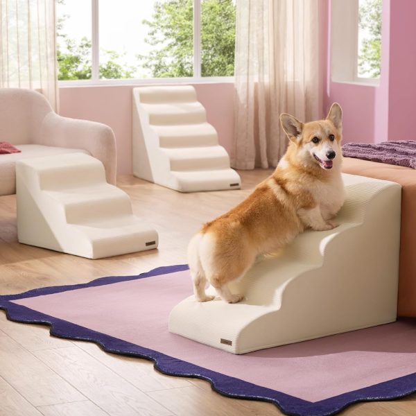 Bedsure Pet Stairs Joint Friendly Ramp Design Durable Foam-1