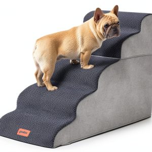 Apollo Pet Stairs Fleece Dog Steps for Small Elderly Pets-0