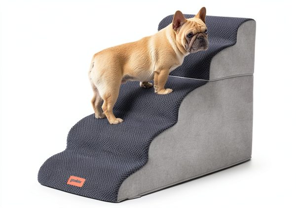 Apollo Pet Stairs Fleece Dog Steps for Small Elderly Pets-0