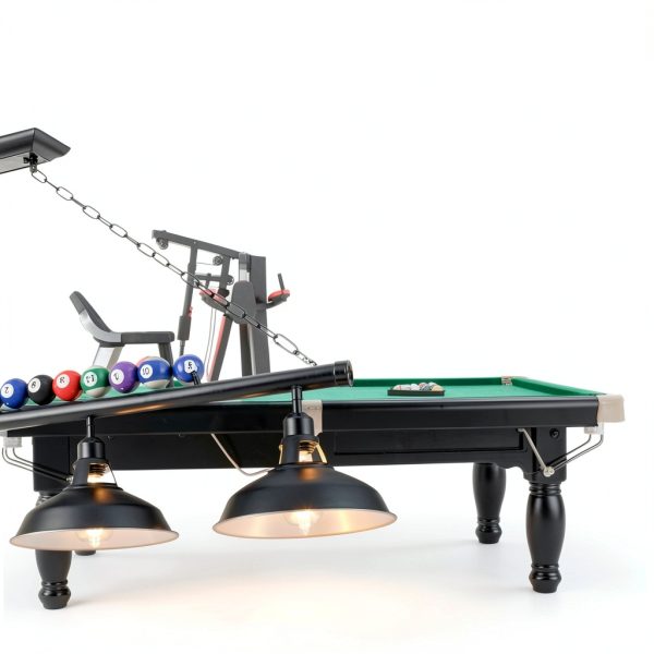 Modern Black Billiard Table Light LED Chandelier Game Room-3