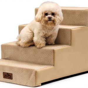 COZY KISS Dog Stairs Gentle Incline Machine Washable Cover-0