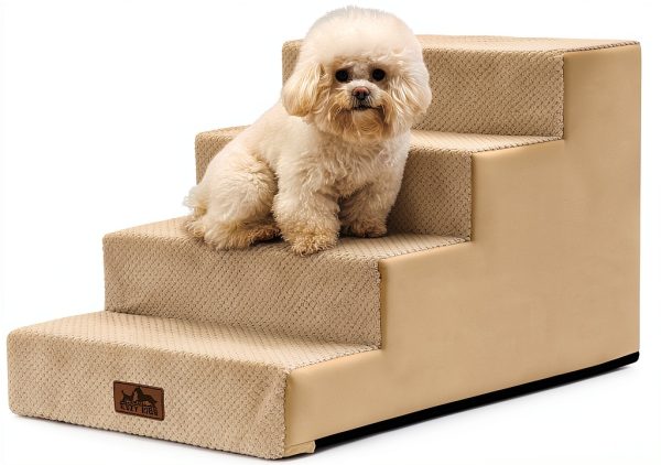 COZY KISS Dog Stairs Gentle Incline Machine Washable Cover-0