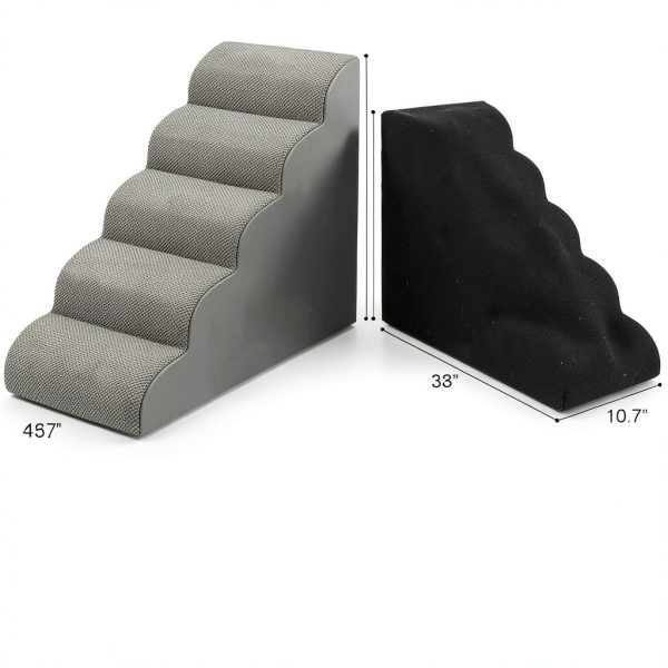 MEJYJEM Dog Stairs High Density Foam Steps Pet Supplies-2