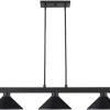 Z-Lite 3 Light Billiard Light Modern Black Pendant-1