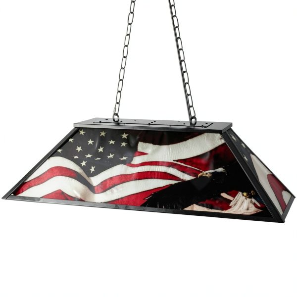Obihivlo Pool Table Light 4-Light Acrylic American Flag-4