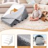 Heeyoo Dog Stairs High Density Foam Pet Steps Fleece Cover-1