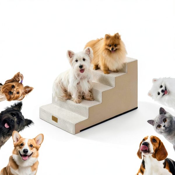 COZY KISS Dog Stairs Gentle Incline Machine Washable Cover-4