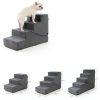 SIEMOUR Pet Stairs Foldable Foam Dog Steps Ramp-1