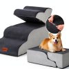 Apollo Pet Stairs Fleece Dog Steps for Small Elderly Pets-1