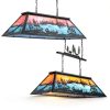 Tochic Billiard Pool Table Light Vintage Fishing Design-8