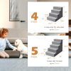 Heeyoo Dog Stairs High Density Foam Pet Steps Fleece Cover-0