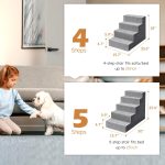 Heeyoo Dog Stairs High Density Foam Pet Steps Fleece Cover-0