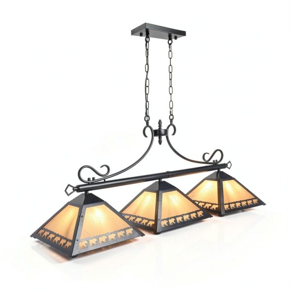 Tochic Billiard Table Light Amber Tiffany Style Dimmable-5