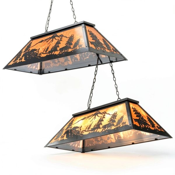 Tochic Rustic Billiard Light Farmhouse Bear Design Game Room-8