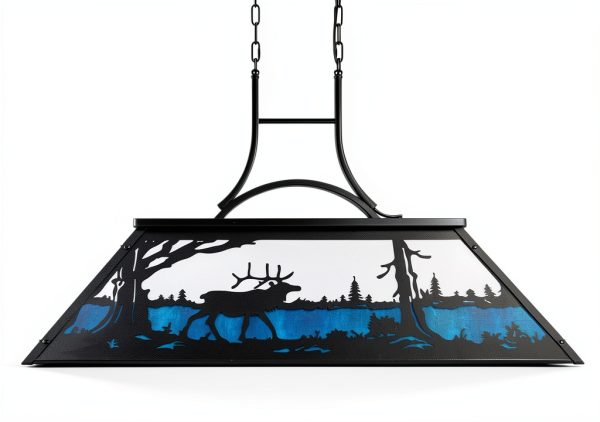 Wellmet Bear Chandelier Billiard Table Lighting Rustic-6