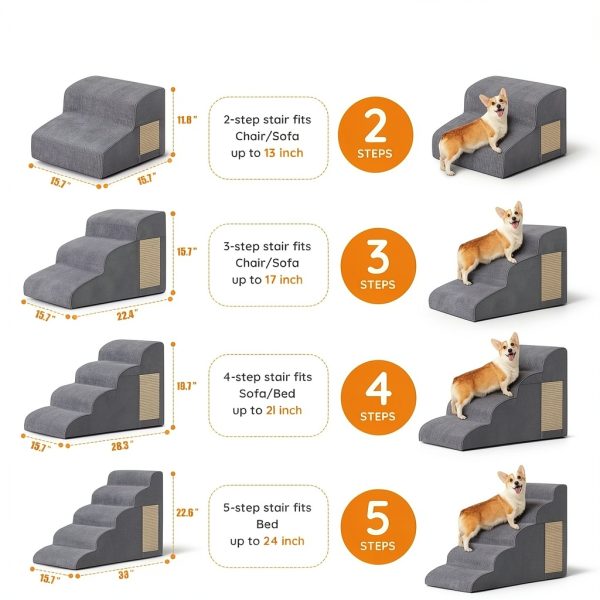 Ahpmeoa Pet Stairs Multi Functional Dog Steps Cat Ramp-1