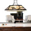 Wellmet Rustic Chandelier Billiard Table Lighting Bear-8