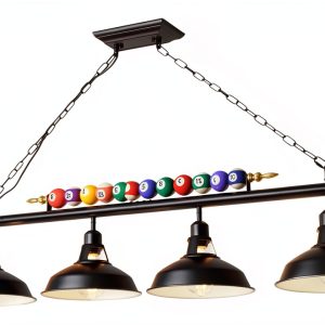 Modern Black Billiard Table Light LED Chandelier Game Room-0