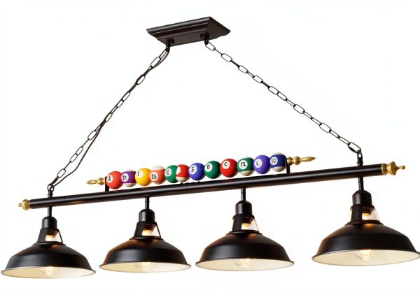 Modern Black Billiard Table Light LED Chandelier Game Room-0